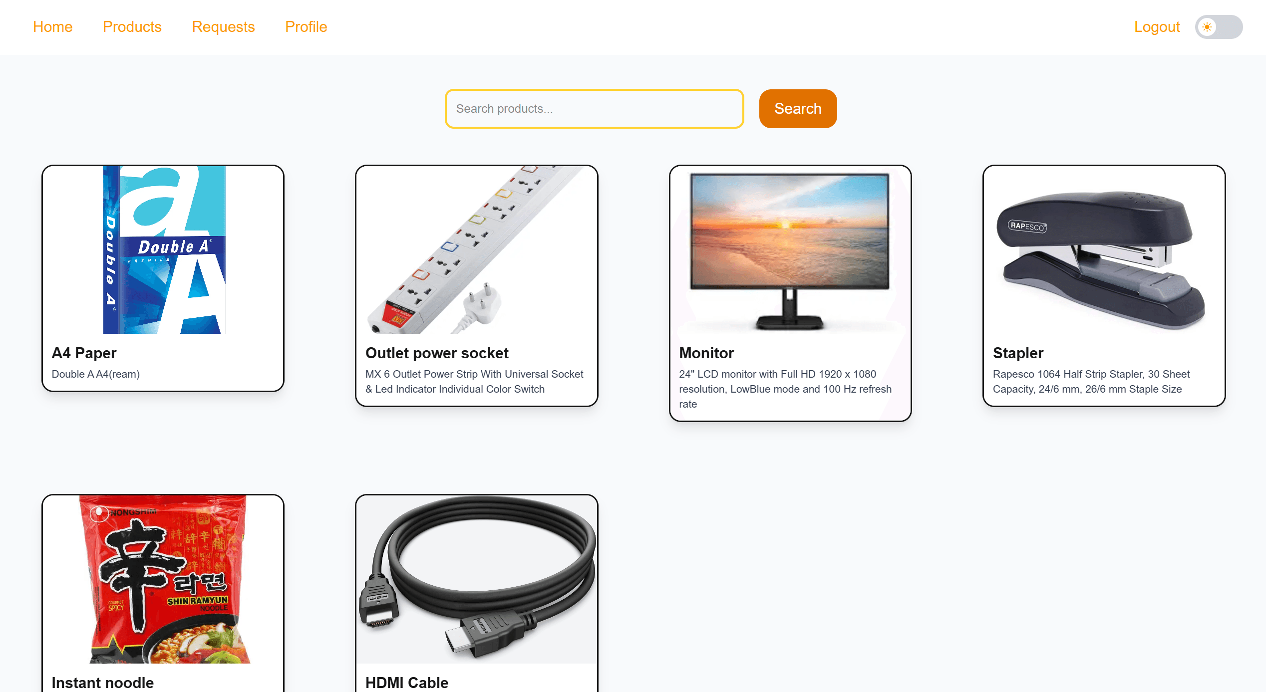 Product page