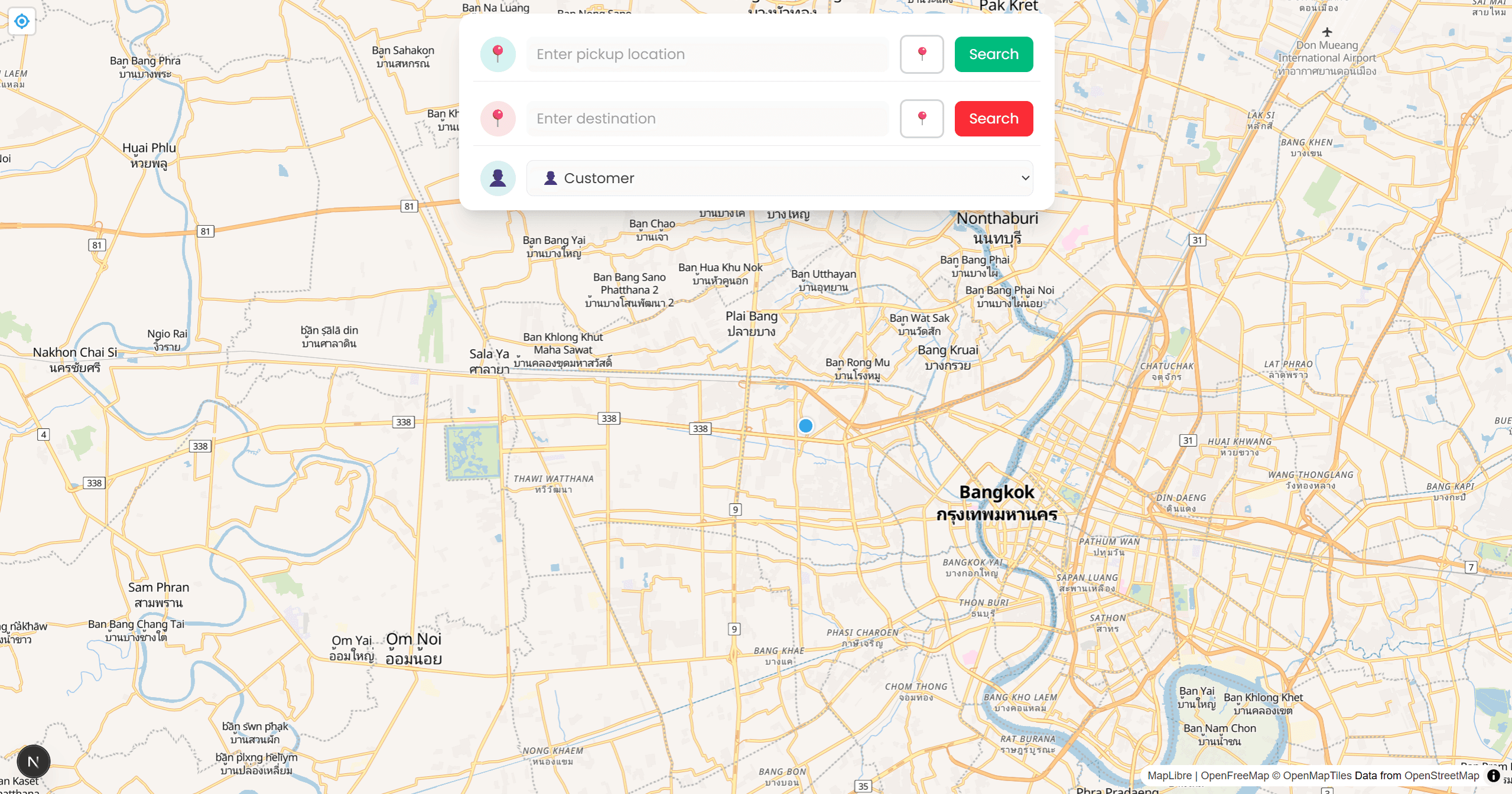 Selecting location
