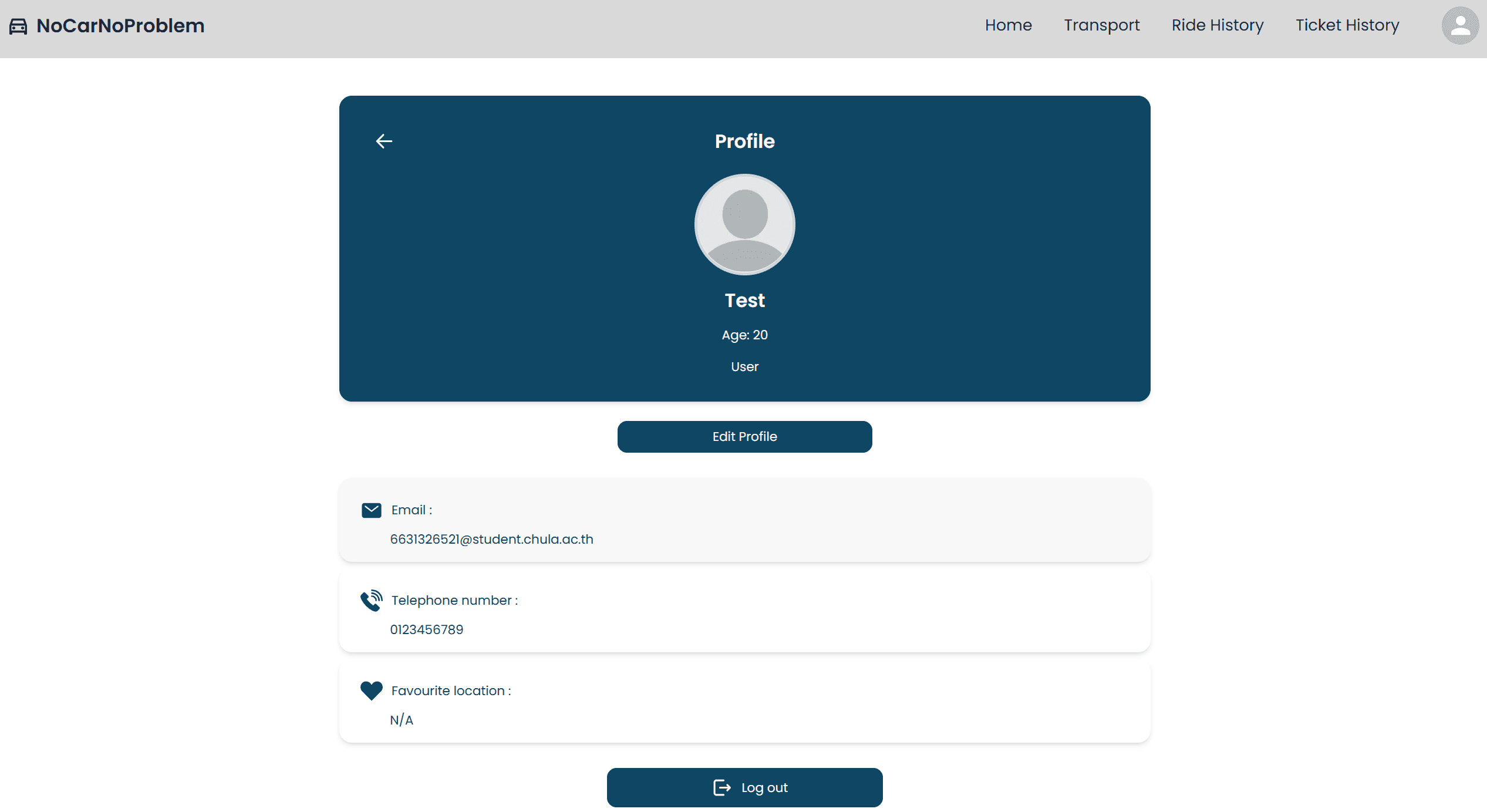 User profile